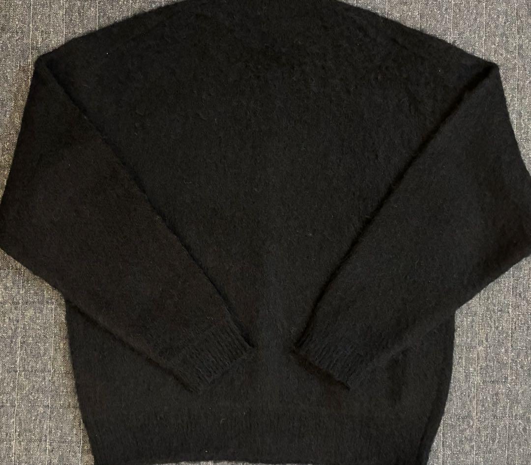 アダムエロペ　ADAM ET ROPE' モヘア　ウール　カーディガン　ブラック