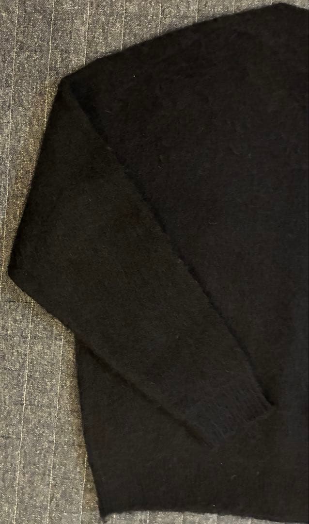 アダムエロペ　ADAM ET ROPE' モヘア　ウール　カーディガン　ブラック