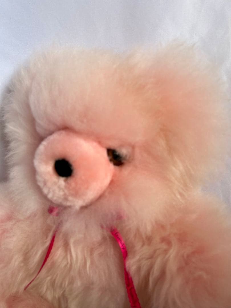 ふわふわアルパカテディベア (ペルー直輸入) ペールピンク