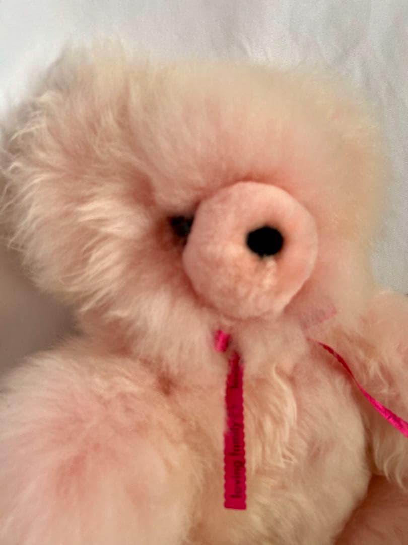 ふわふわアルパカテディベア (ペルー直輸入) ペールピンク