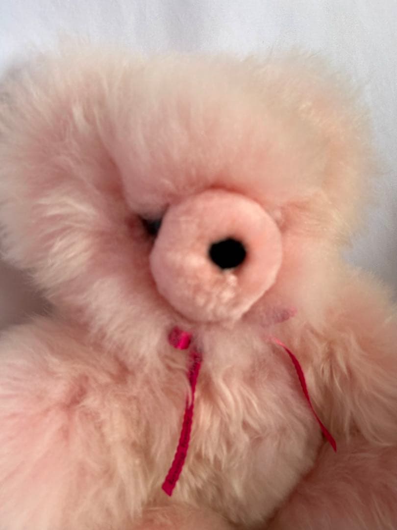 ふわふわアルパカテディベア (ペルー直輸入) ペールピンク