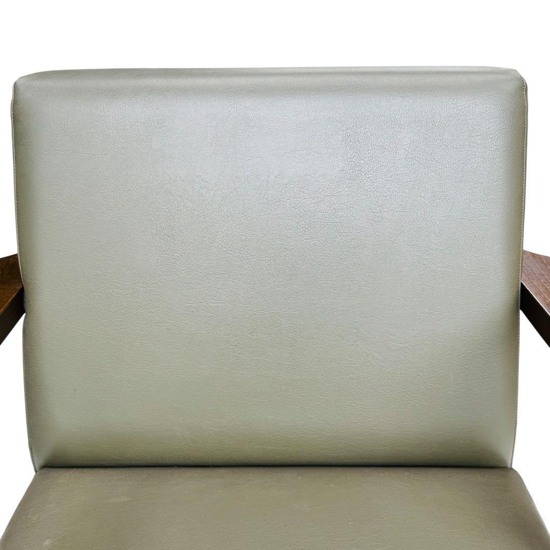 HIDA 飛騨産業 肘付き 椅子 アームチェア 1人掛けソファ 昭和レトロ 2