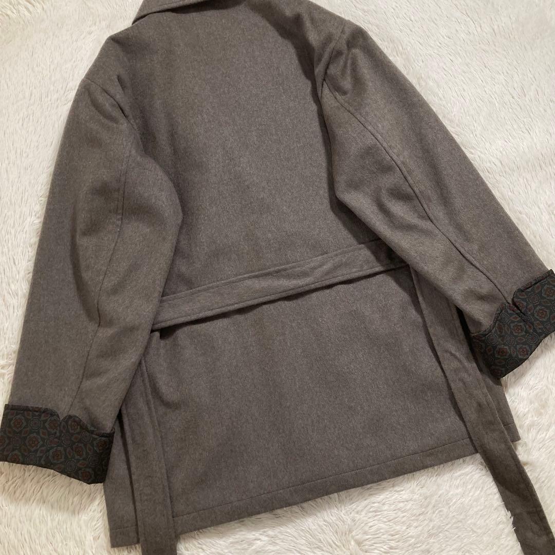 美品 バーバリーズ チェスターコート ショート ウール ペイズリー ホースロゴ