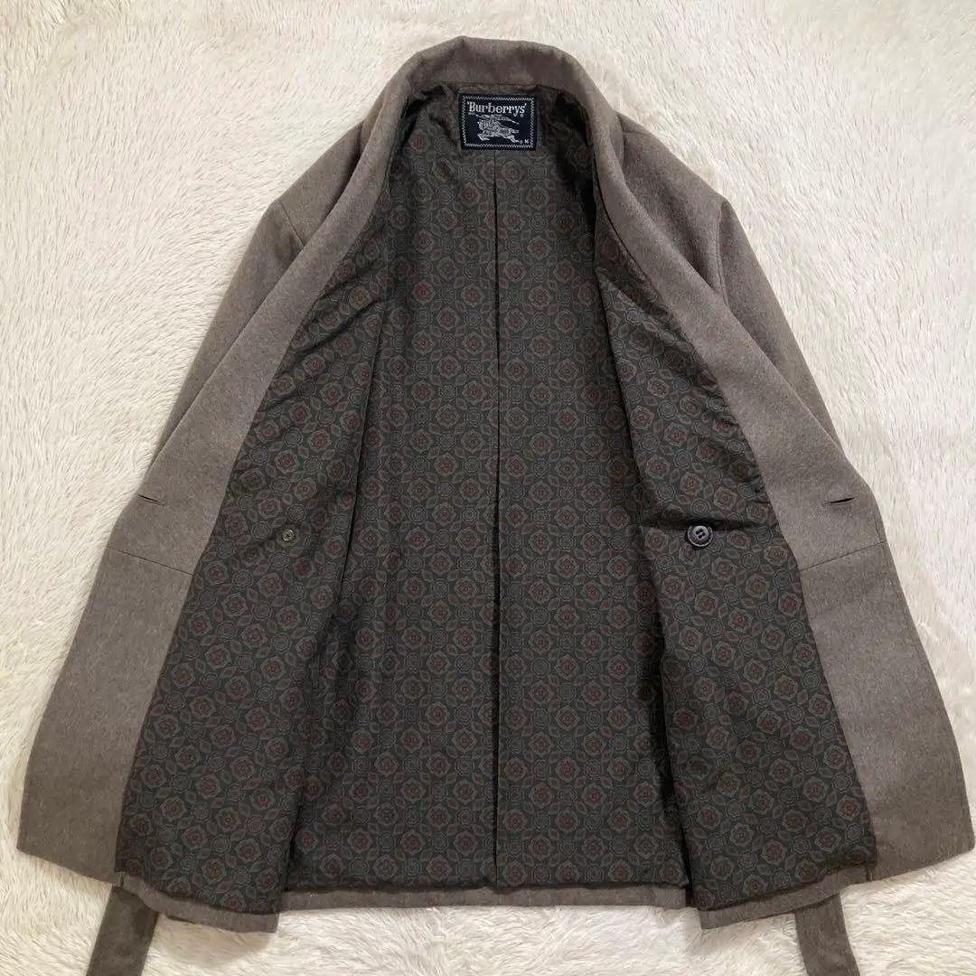 美品 バーバリーズ チェスターコート ショート ウール ペイズリー ホースロゴ