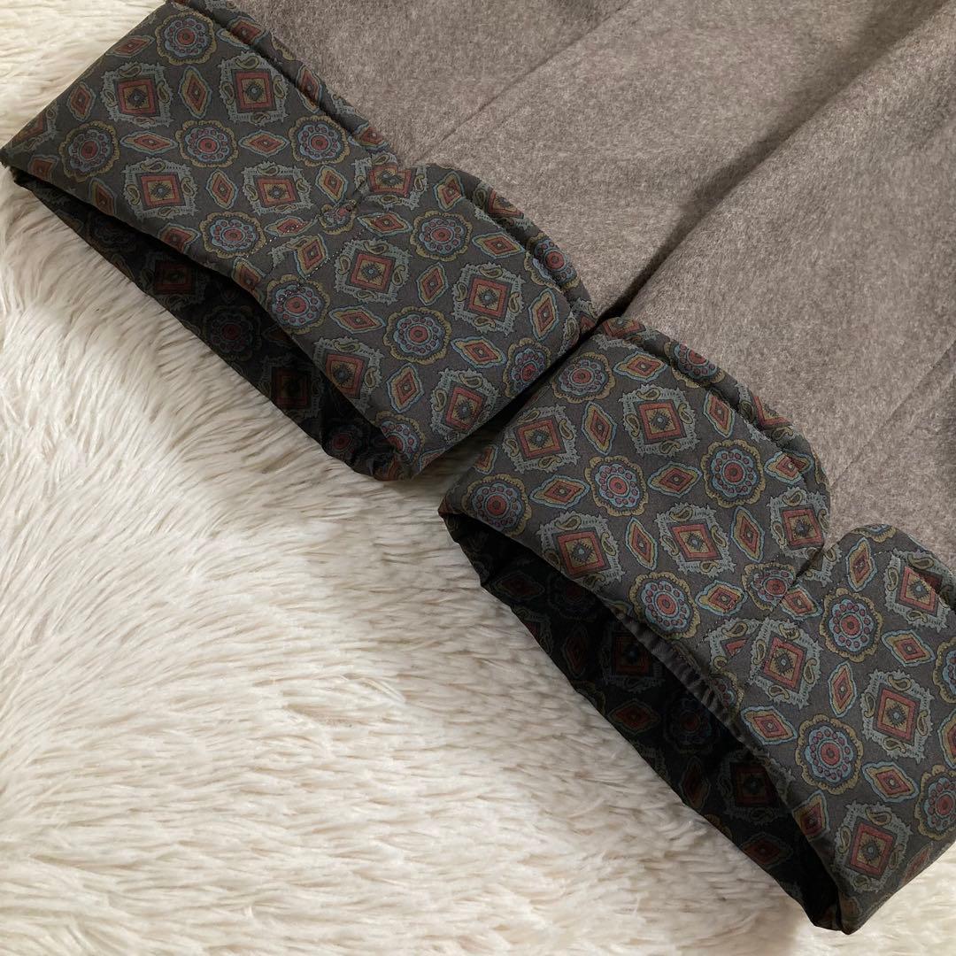 美品 バーバリーズ チェスターコート ショート ウール ペイズリー ホースロゴ