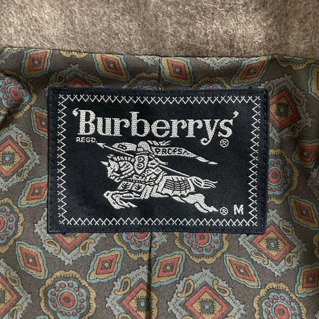美品 バーバリーズ チェスターコート ショート ウール ペイズリー ホースロゴ