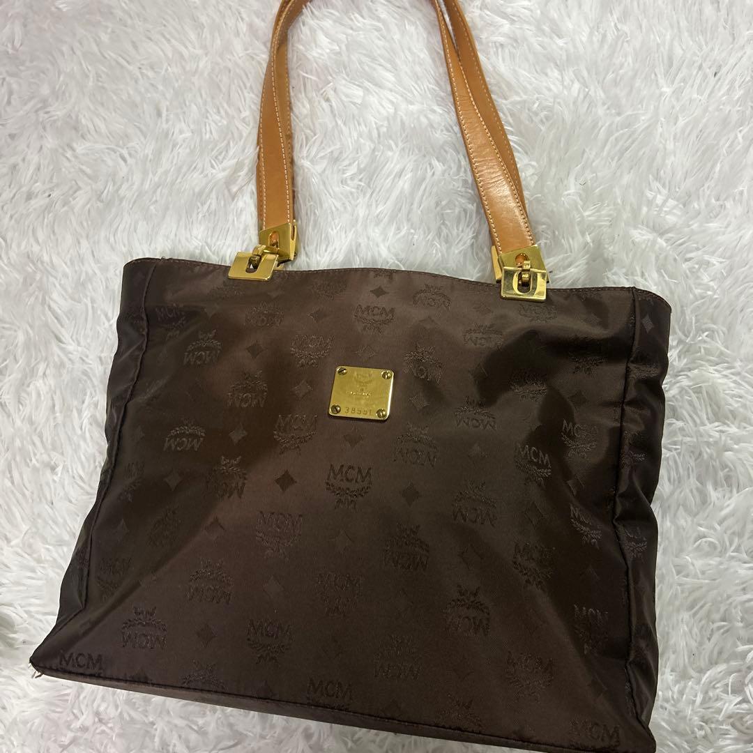 MCM トートバッグ 正規 ブラウンエムシーエム ヴィセトス柄 ブラウン 肩掛け