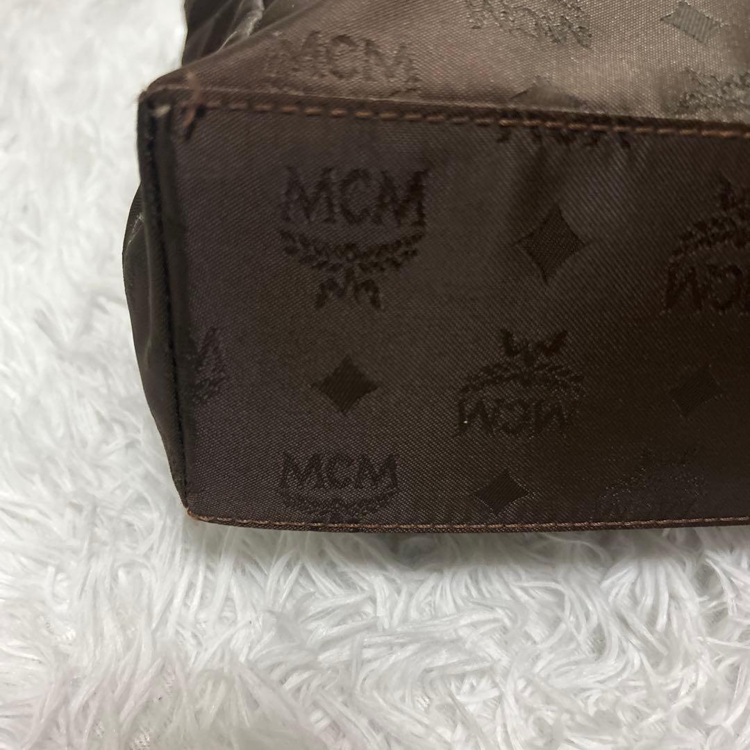 MCM トートバッグ 正規 ブラウンエムシーエム ヴィセトス柄 ブラウン 肩掛け