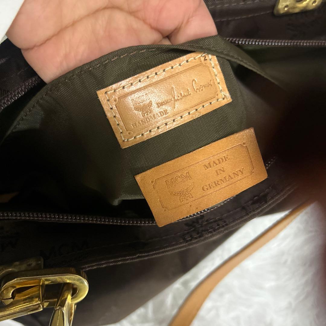 MCM トートバッグ 正規 ブラウンエムシーエム ヴィセトス柄 ブラウン 肩掛け