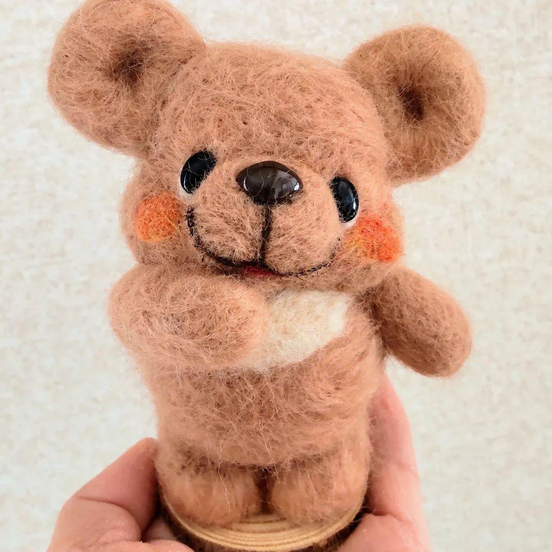展示のみ☆mofuwako-bo もふわベア 羊毛フェルト