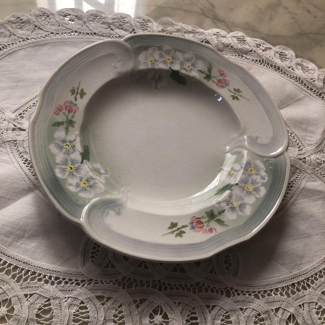 フランス　アンティーク　リュネヴィル　プレート　りんごの花