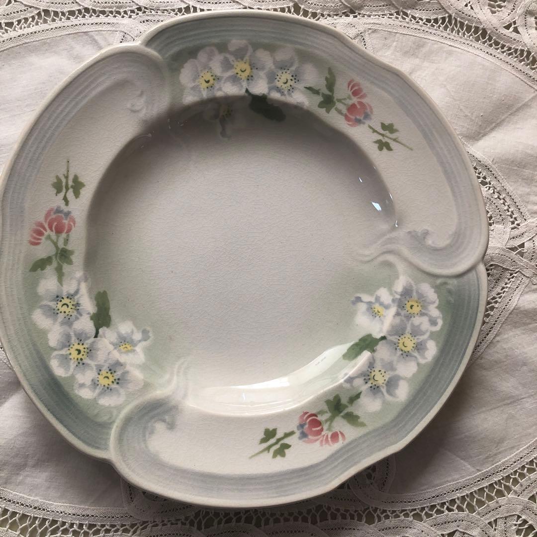 フランス　アンティーク　リュネヴィル　プレート　りんごの花