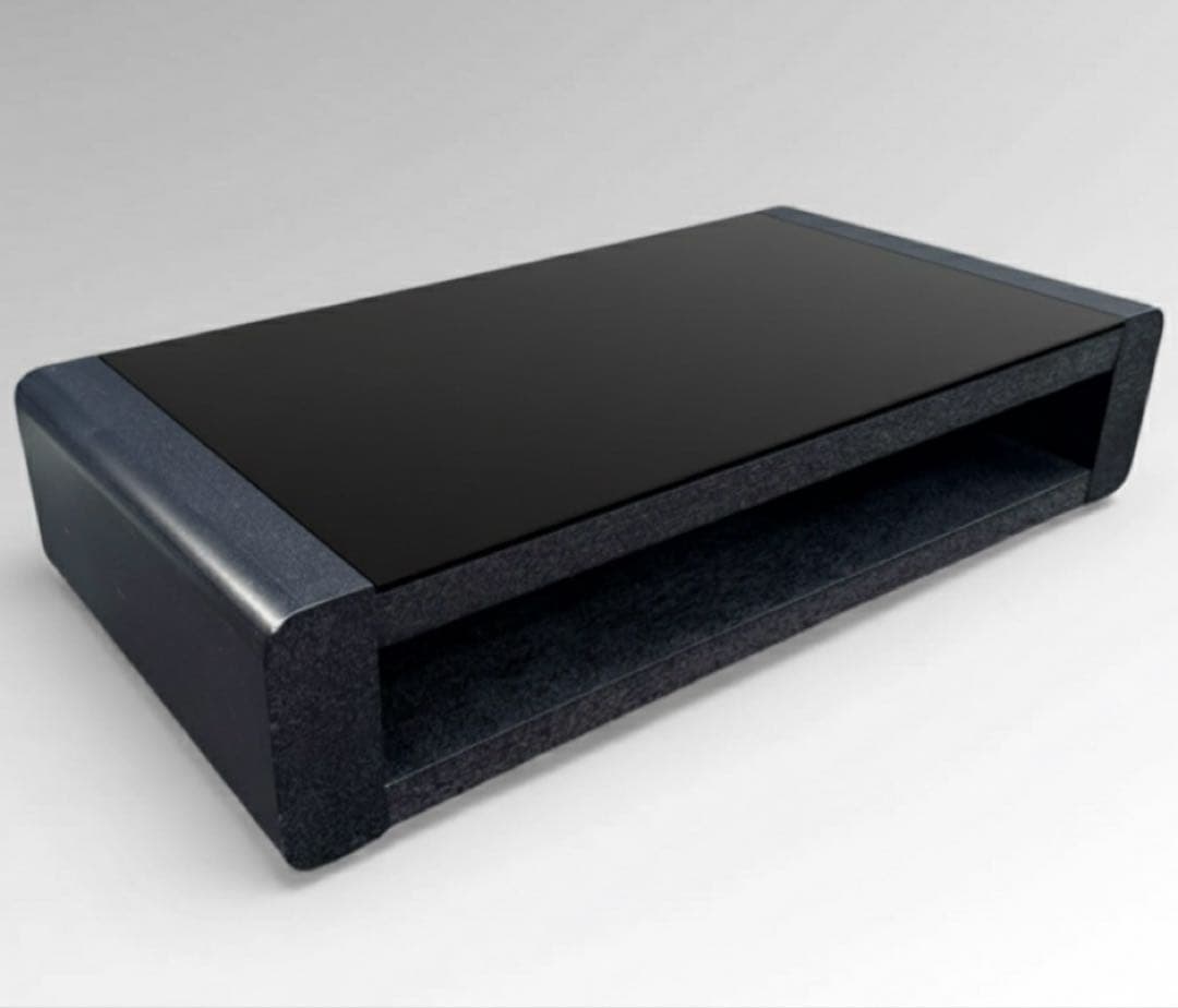 ニトリ ベルネ センターテーブル ブラックガラス モダン