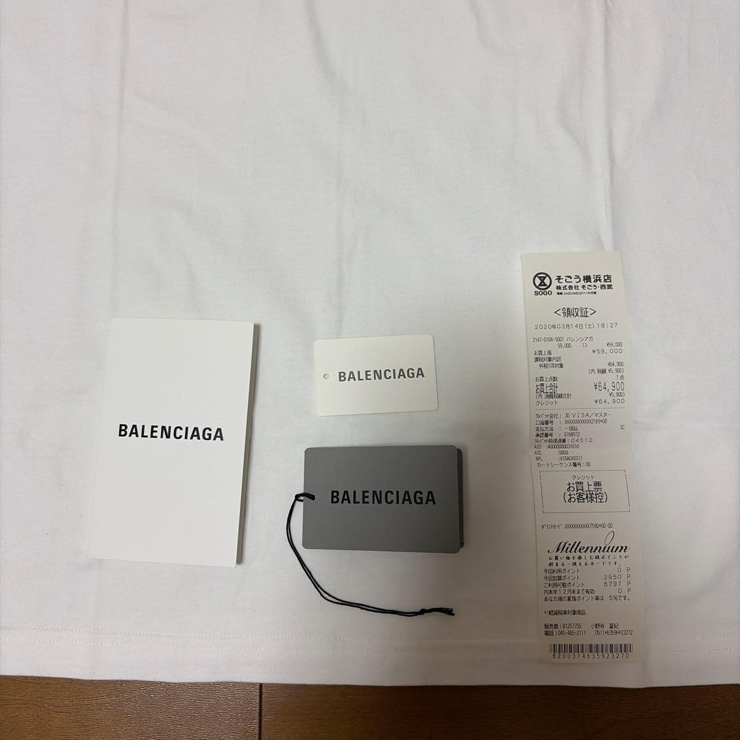 20SS バレンシアガ BALENCIAGA 定番ロゴTシャツ 白 Sサイズ