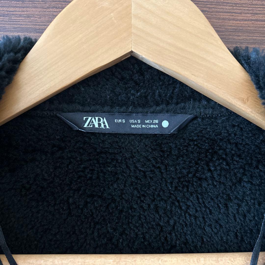 美品ZARA ZWダブルフェイスジャケット サイズS 黒