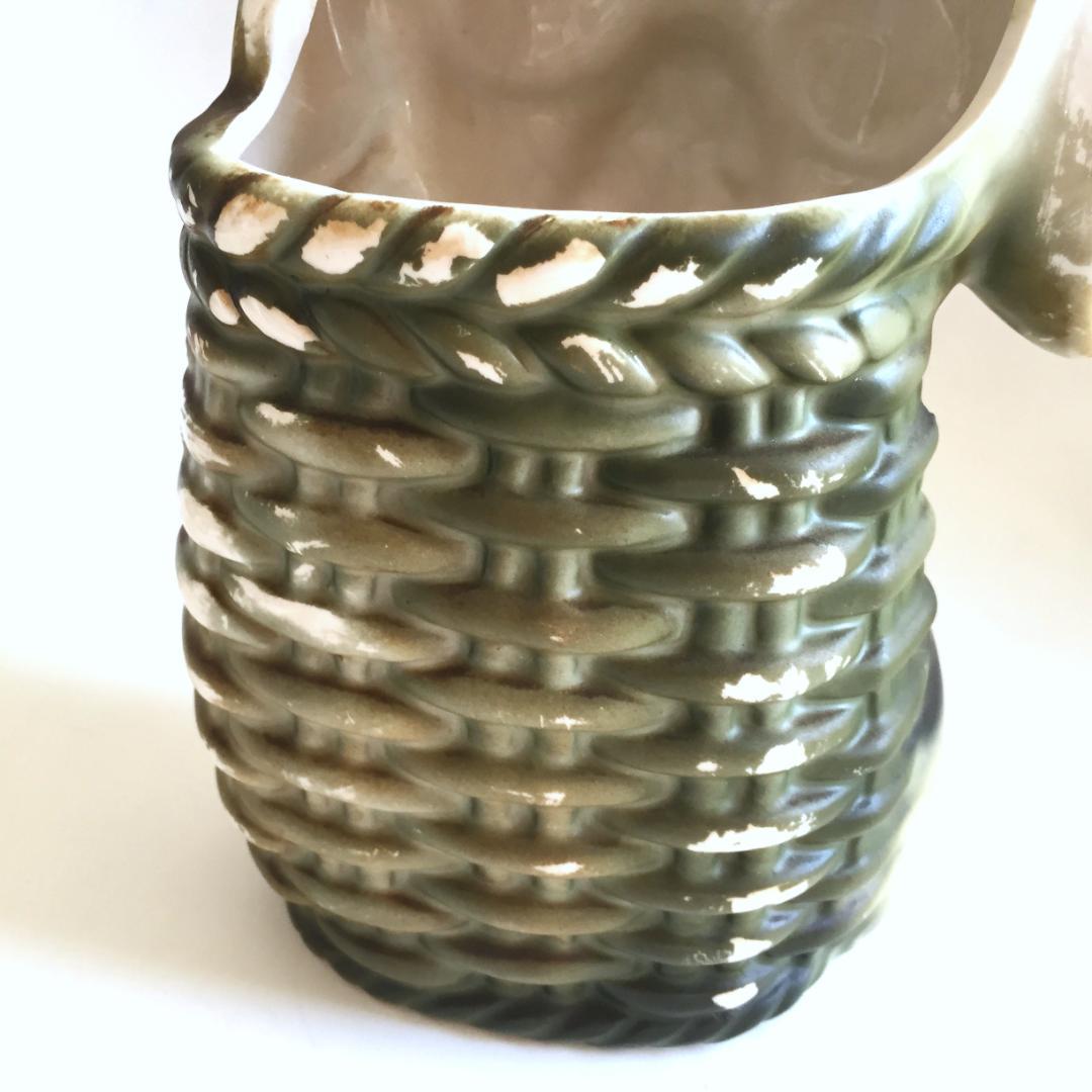 ビンテージEnesco製 Big eye Dogペン立て 陶器 犬 フィギュリン