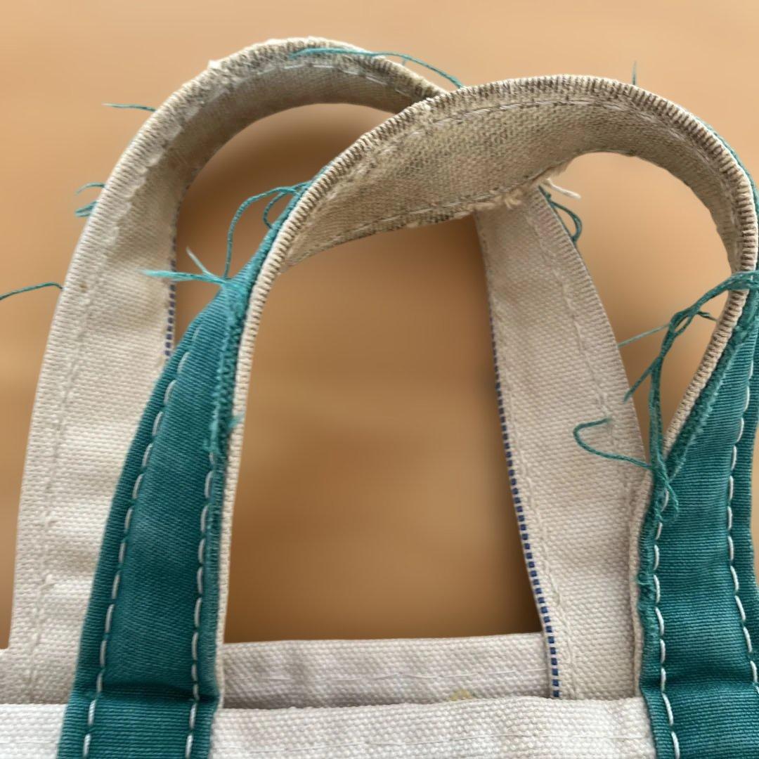 80s 2色タグ エルエルビーン トート グリーン ガイドライン　llbean