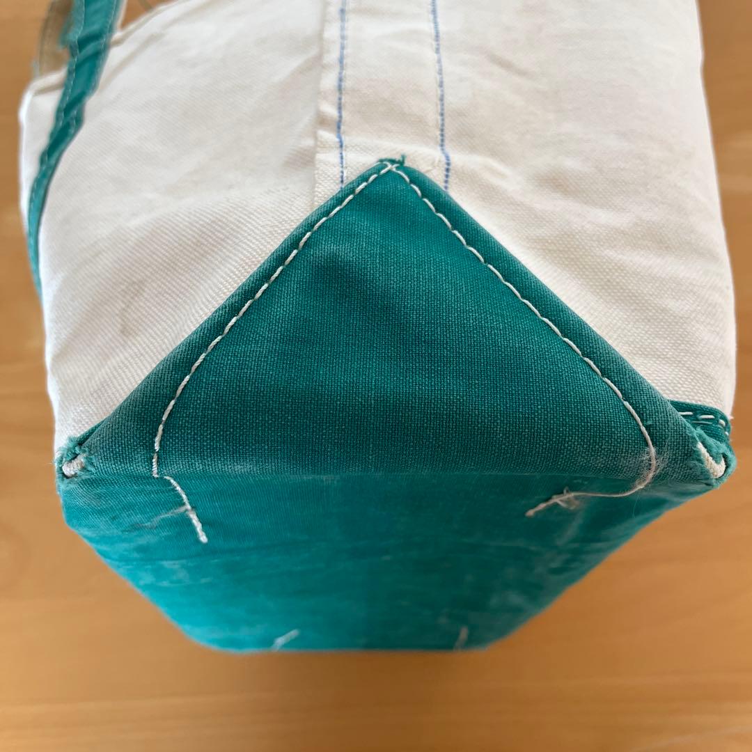 80s 2色タグ エルエルビーン トート グリーン ガイドライン　llbean