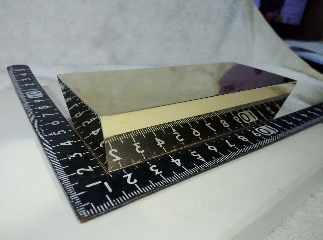 真鍮製台形型インゴット　６面ミラー仕上げ