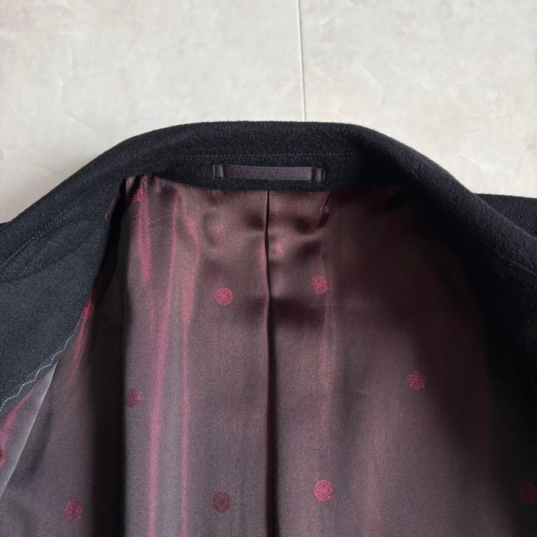 ANDRE GHEKIERE カシミヤ100 ダブルロングコート 黒 XL相当