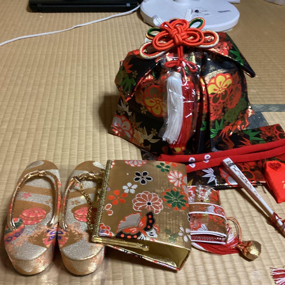 七五三小柄七歳フルセット　帯幅14、5センチ、草履21センチ