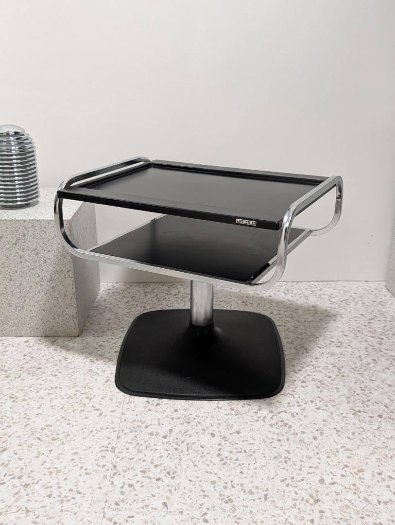 ビンテージ TOSHIBA スチール シェルフ サイドテーブル スペースエイジ