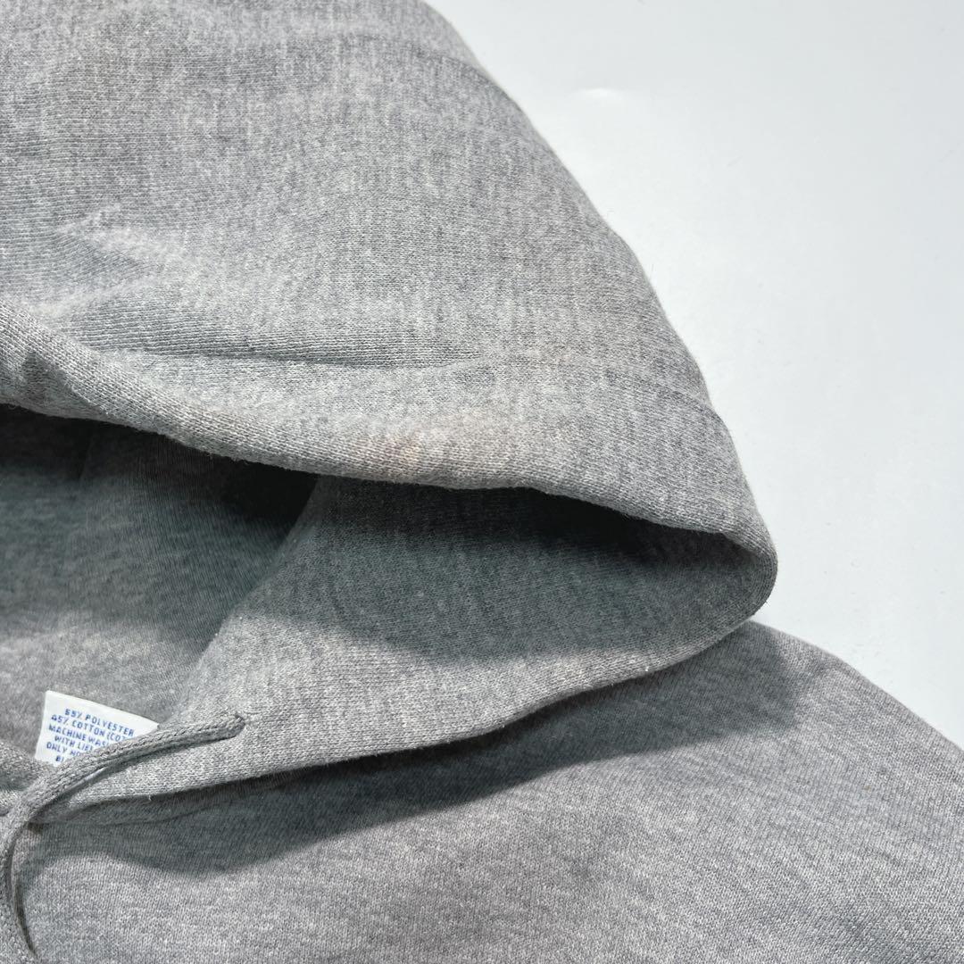 90s〜 ラッセル プルオーバーパーカー L グレー 無地 プレーン 7582