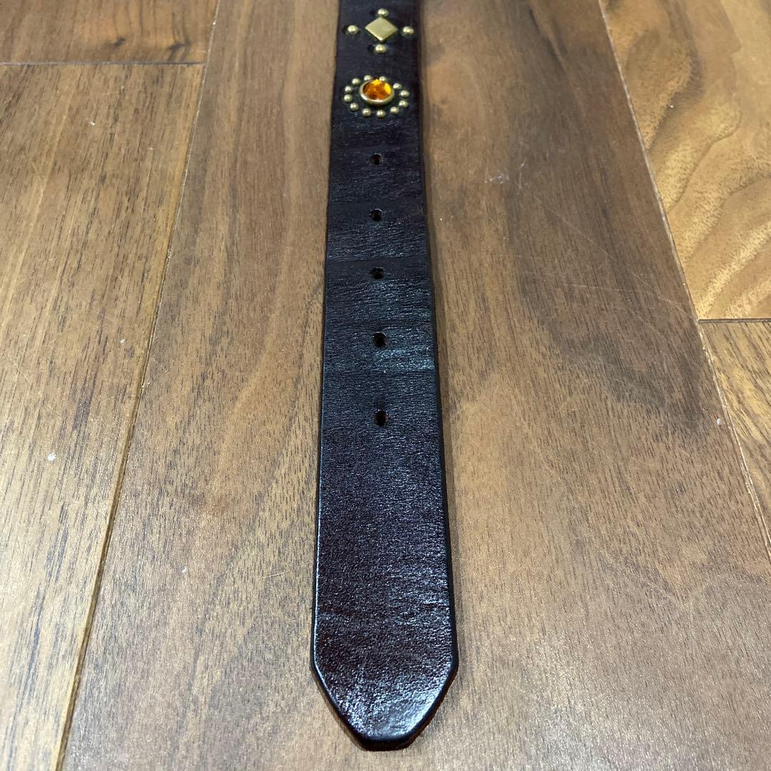 HIDE AND SEEK別注 HTC ナローベルト オレンジ&クリアストーン