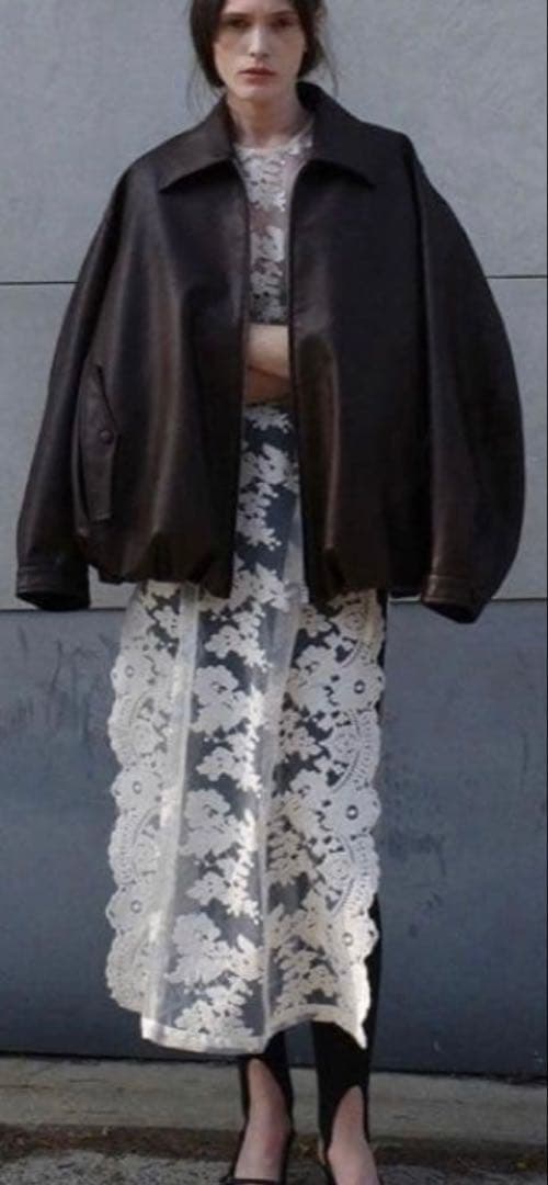 CLANE クラネ FAKE LEATHER BALLOON JACKET