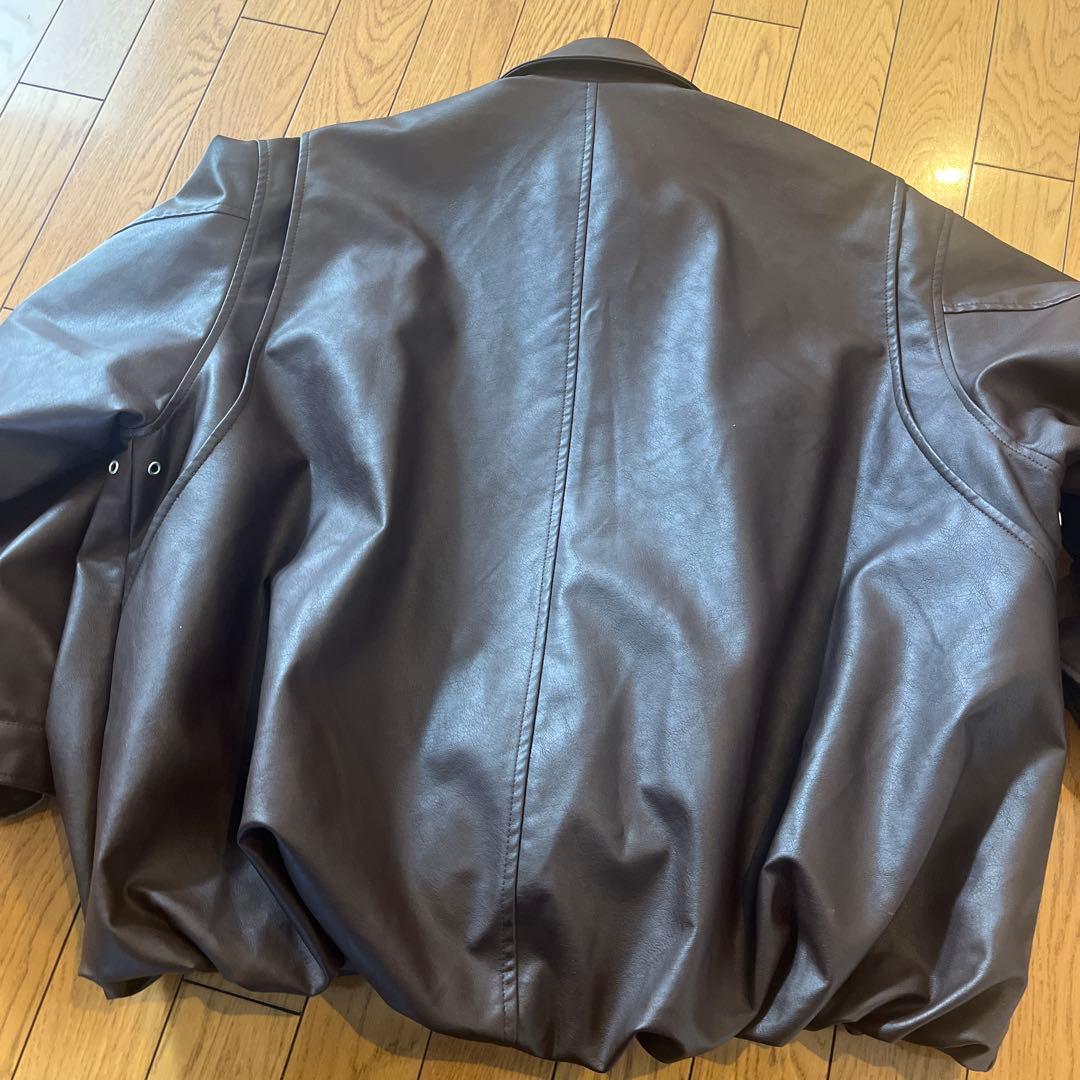 CLANE クラネ FAKE LEATHER BALLOON JACKET