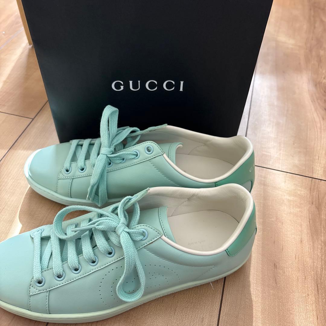 リGUCCI ミントグリーン スニーカー　新品　24センチ