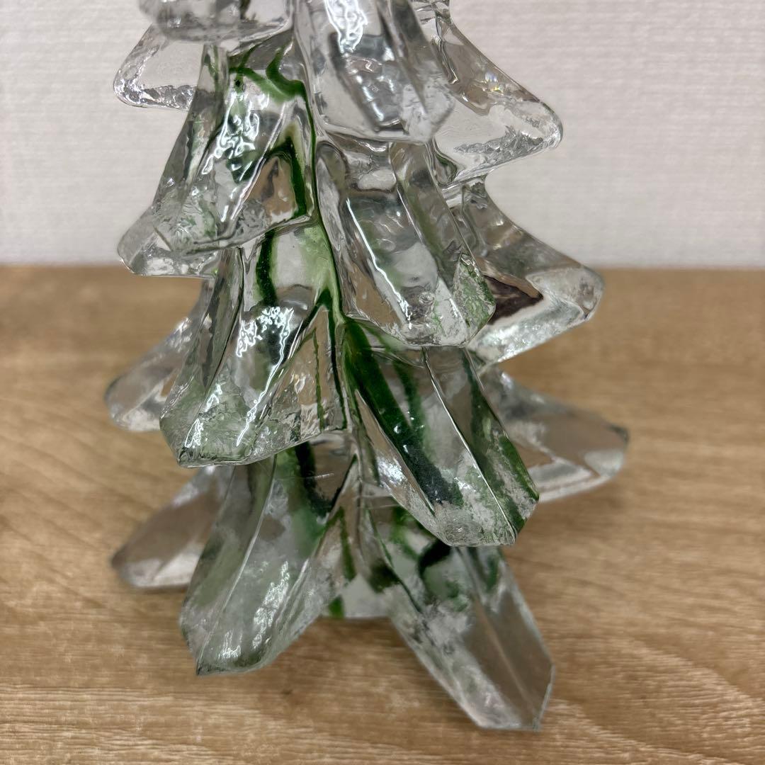 ヴィンテージ クリスタル クリアガラス製　クリスマスツリー