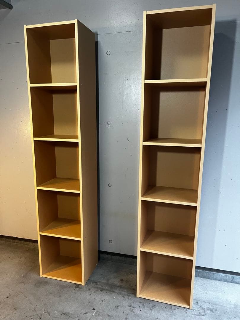 美品・廃盤希少★無印 パルプボードボックス・タテヨコA４サイズ・５段 ２個セット