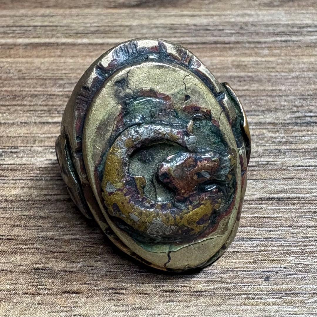 40s 50s メキシカンリング バイカーリング レア ドラゴン ヴィンテージ