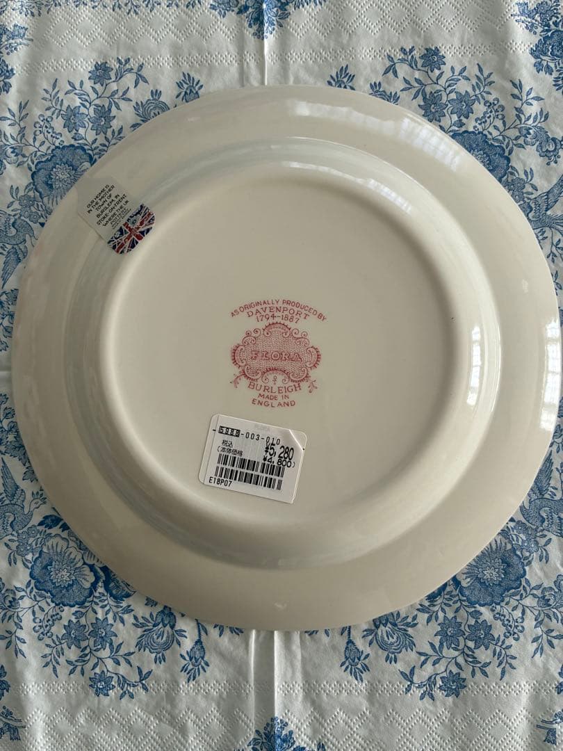 BURLEIGH バーレイ　フローラ　ブルー　ピンク　計4枚　おまけ付