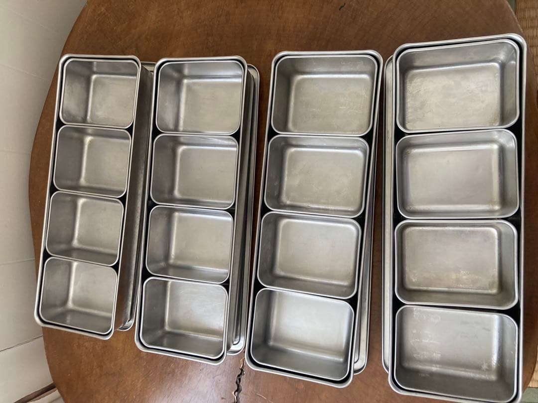 ステンレス製 4個入れ長バット　4セット