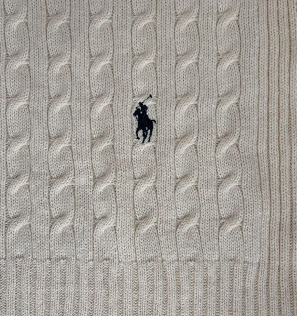 RALPH LAUREN ケーブルニット　ひざ掛け