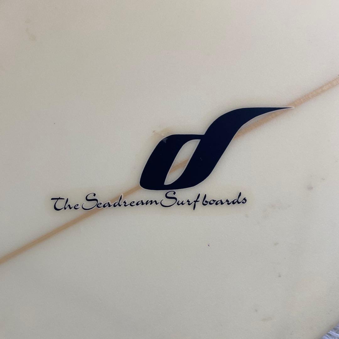 良品　サーフボード　ショートボード　クリーム　ブルー　ブラック　ケース付き