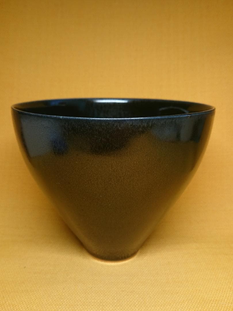 【美品】茶碗　天目茶碗　陶器　花器　置物　インテリア　工芸品　美術品　A3037