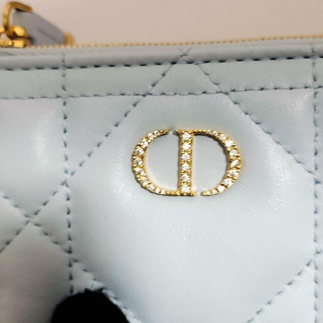 【未使用品級】日本限定色 DIor Caro Dahlia クリスタルウォレット