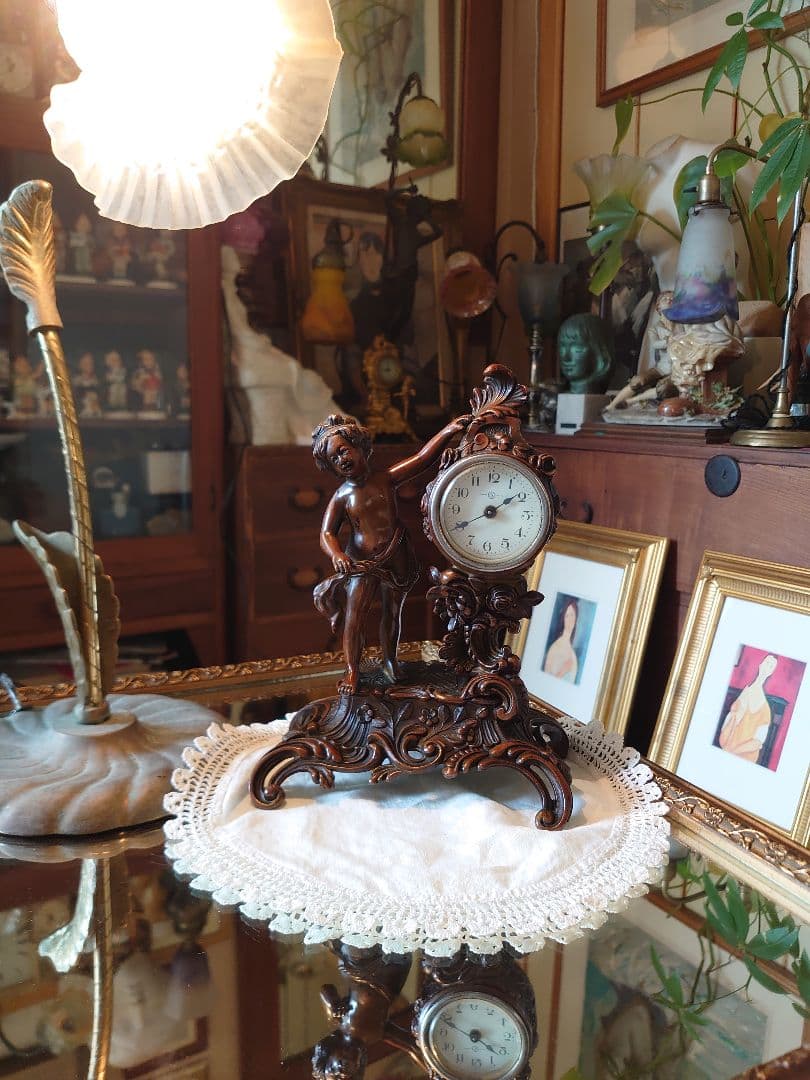 アンティーク 精工舎 天使 置き時計(稼働品)