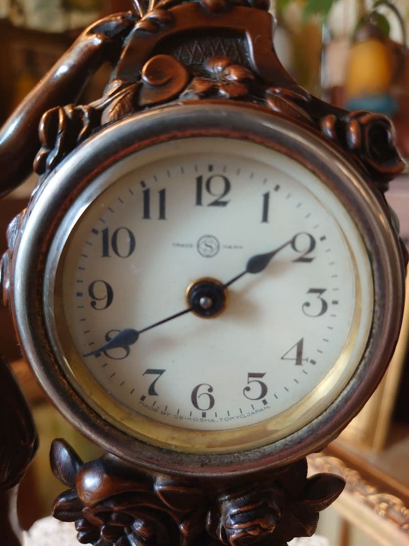 アンティーク 精工舎 天使 置き時計(稼働品)