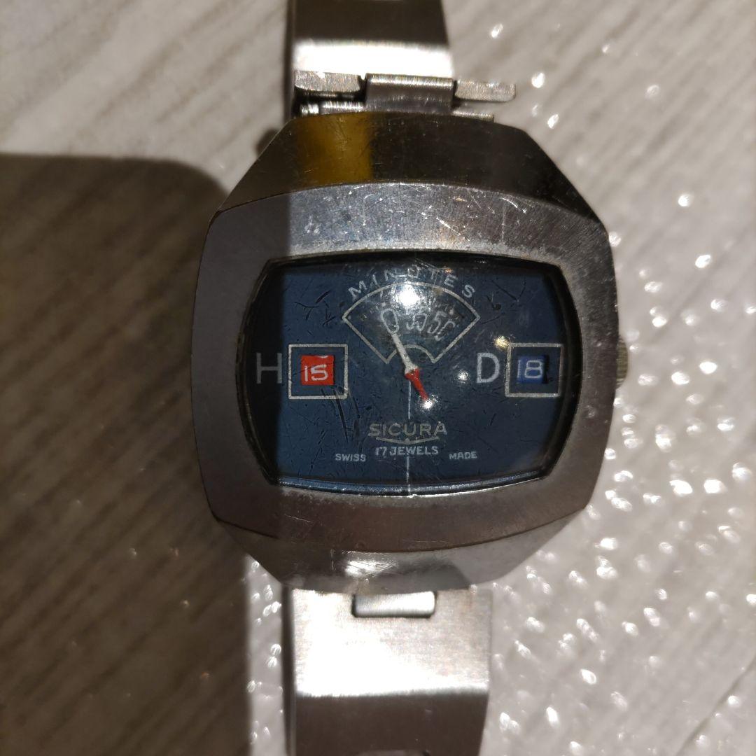 ジャンク　 シクラ 17石 デイト メンズ腕時計 OGH