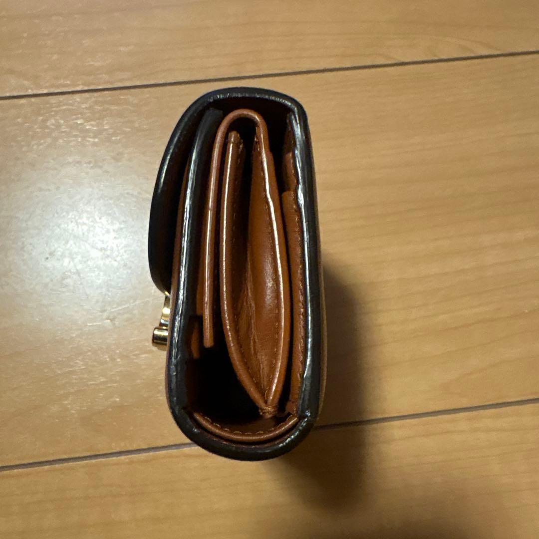 CELINE 三つ折り財布 ブラウン ゴールド装飾