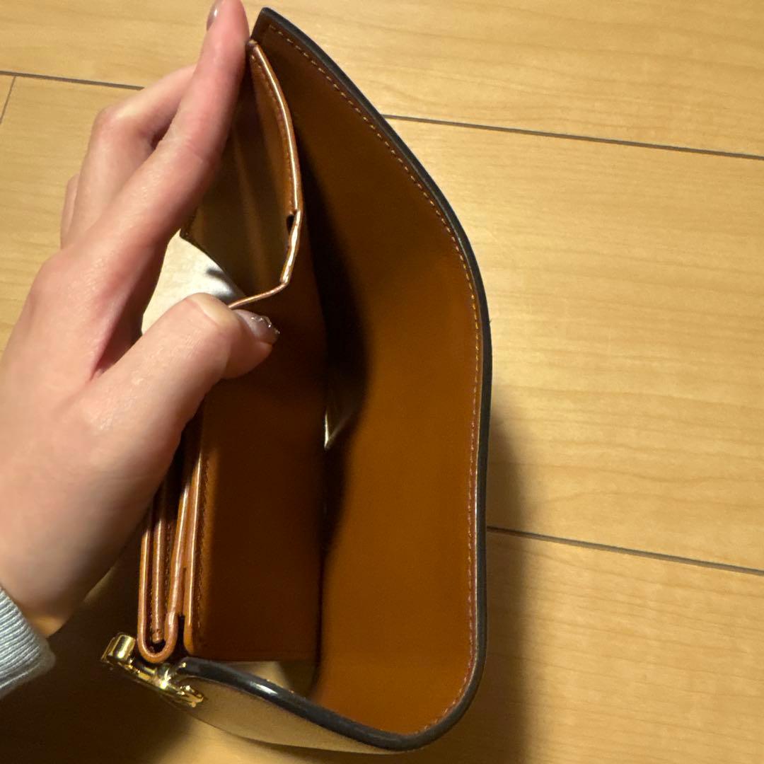 CELINE 三つ折り財布 ブラウン ゴールド装飾