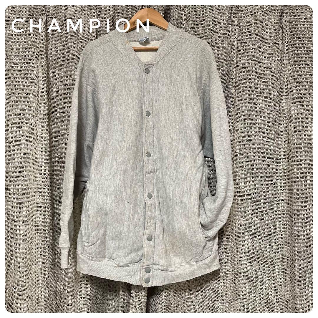 90s USA製 Champion リバースウィーブ スナップカーディガン L