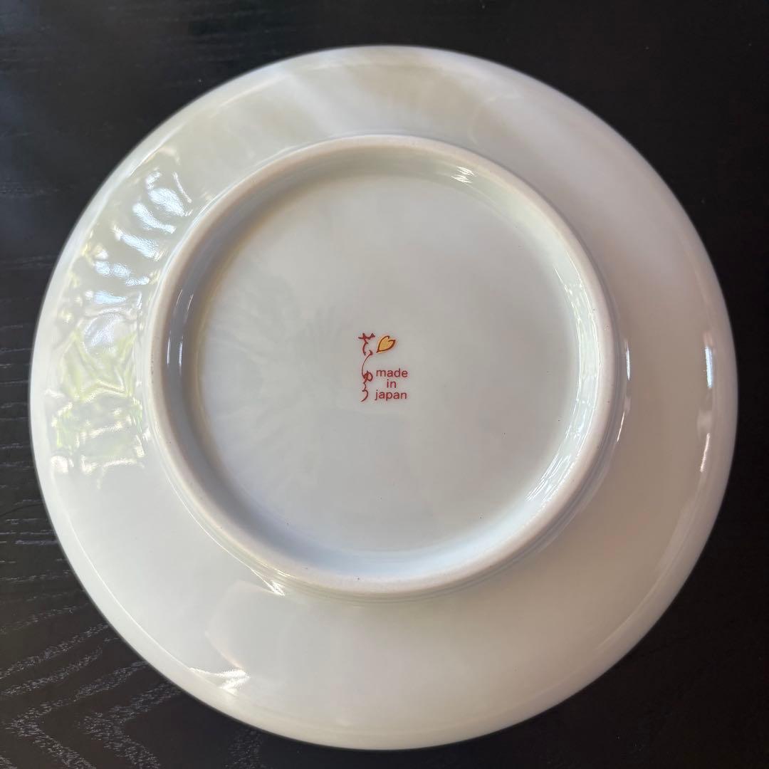 献上古伊万里　大皿　4枚　赤　金彩　曼荼羅　唐草　多用皿　レッド　プレートL