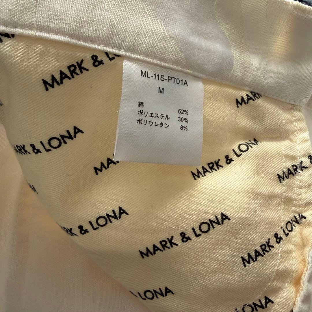 マークアンドロナ　総柄　カモフラ柄　ストレッチ　パンツ　ゴルフウェア　白　M