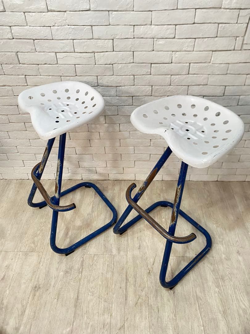 【東京23区配送無料】2脚セット　トラクター　スツール　チェア　カウンター　椅子