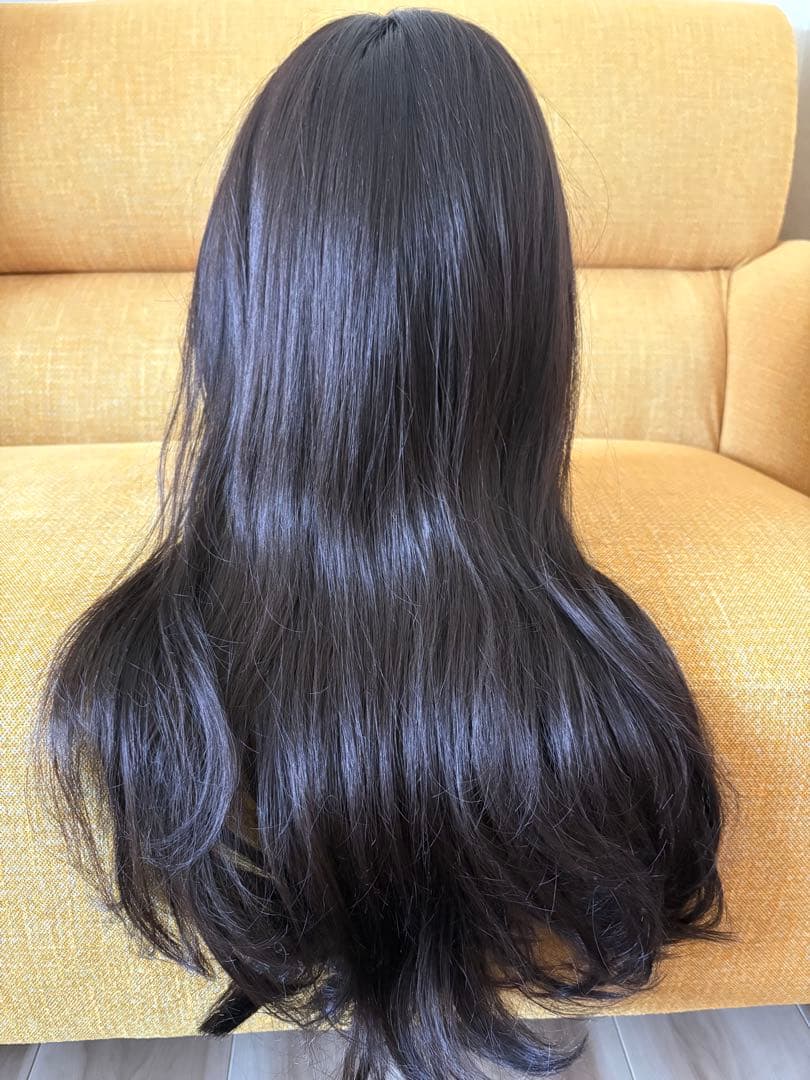 【新品未使用】ピンクエイジ 手植えフルウィッグ ダークブラウン ロング